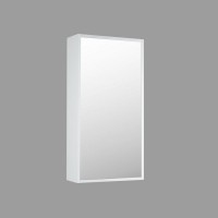 Mirrored bathroom wall cabinet, Wall Mount Storage Cabinet with Single Door, white