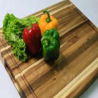 Solid Teak wood cheese cutting board side handles best chopping board