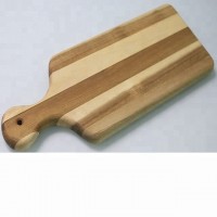 Solid wood acacia chopping board with hole handle Vietnam kitchen cutting board