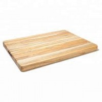 Solid Teak wood cutting board with handle side cheese cutting board